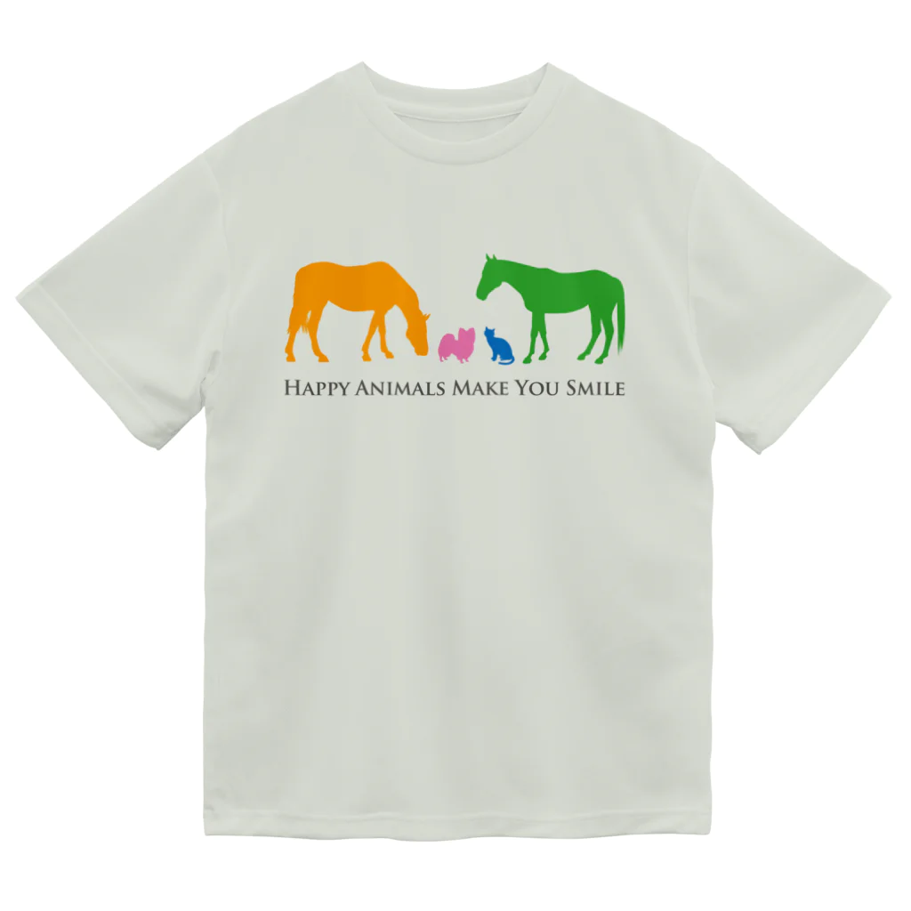 SHOP HAPPY HORSES（馬グッズ）のHappy Animals（文字入り） Dry T-Shirt