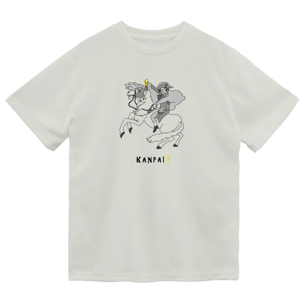 ビールとアート TM-3 Designの偉人 × BEER（ナポレオン）黒線画 Dry T-Shirt