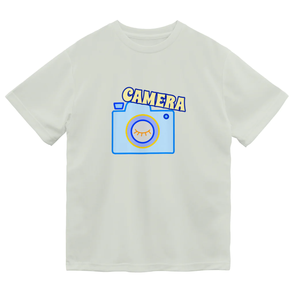 charlolのcamera ブルー ドライTシャツ