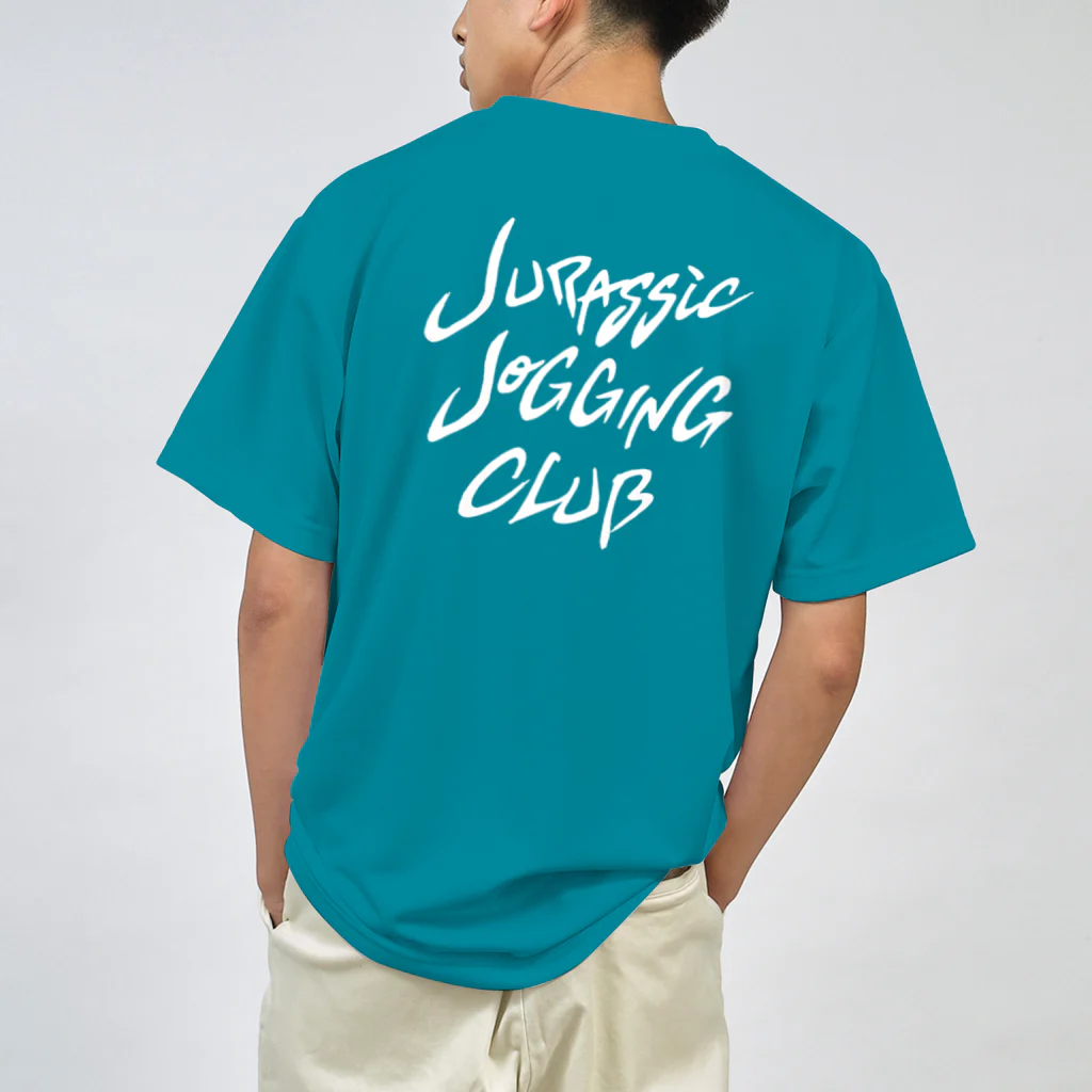 dagaraptorのJurrasic Jogging Club  Calligraphy logo T ドライTシャツ