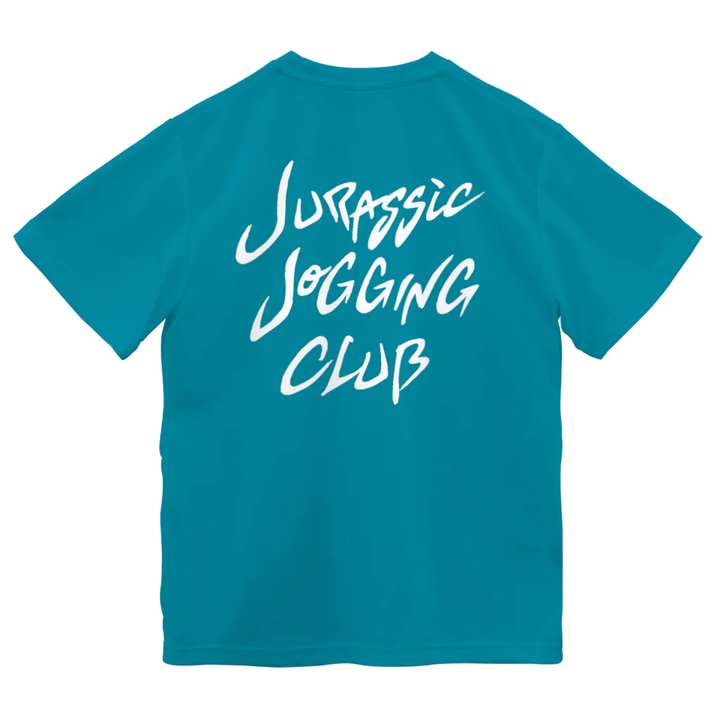 dagaraptorのJurrasic Jogging Club  Calligraphy logo T Dry T-Shirt