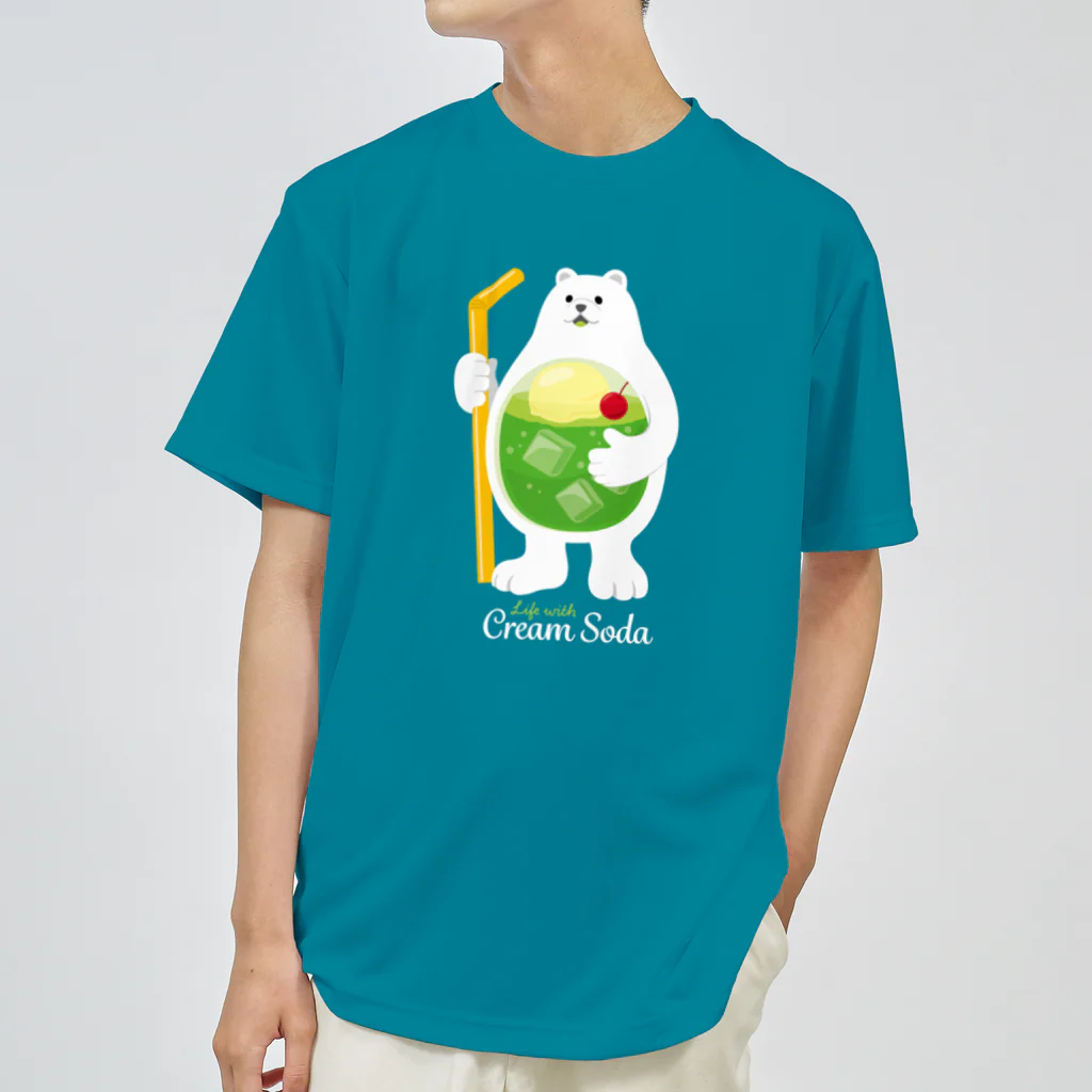 kocoon（コクーン）のシロクマのクリームソーダのある暮らし Dry T-Shirt