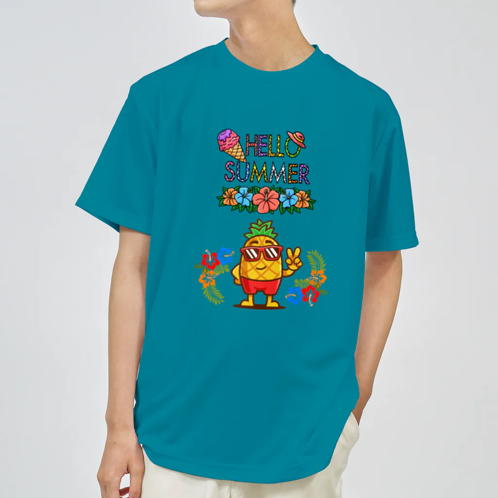 ivybloonの夏シリーズ　パイナップルおじさん ドライTシャツ