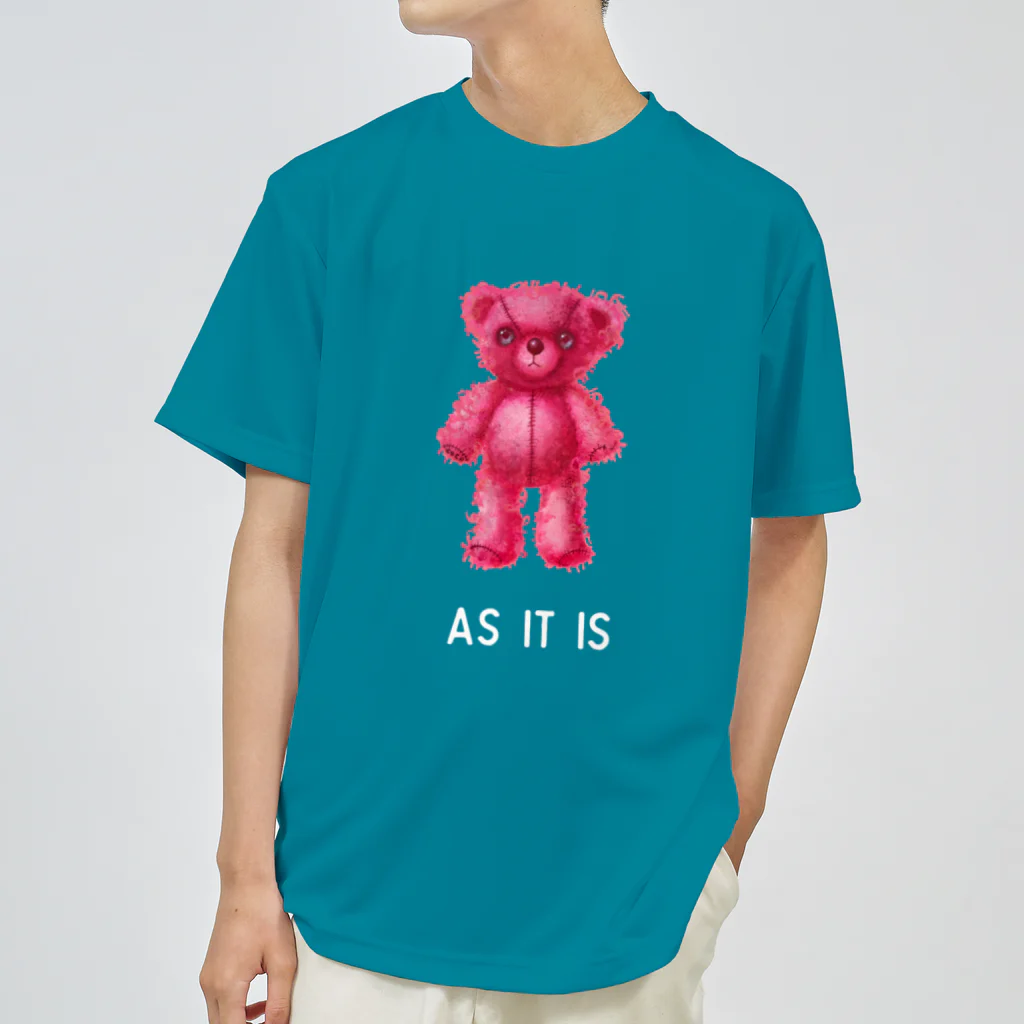 cocoartの雑貨屋さんの【As it is】（桃くま）WHITE Dry T-Shirt