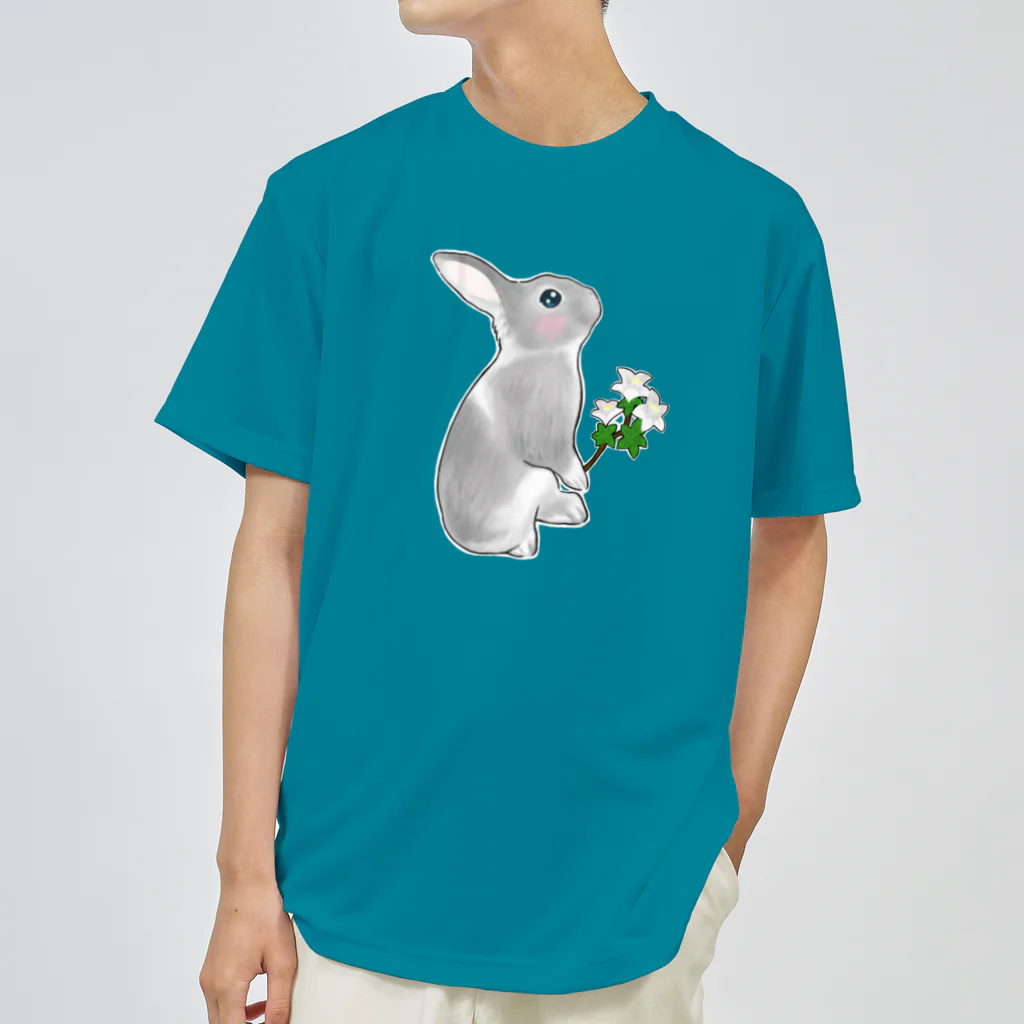 Mock’n Rollのうさぎのモックその3 純白の花を君に Dry T-Shirt