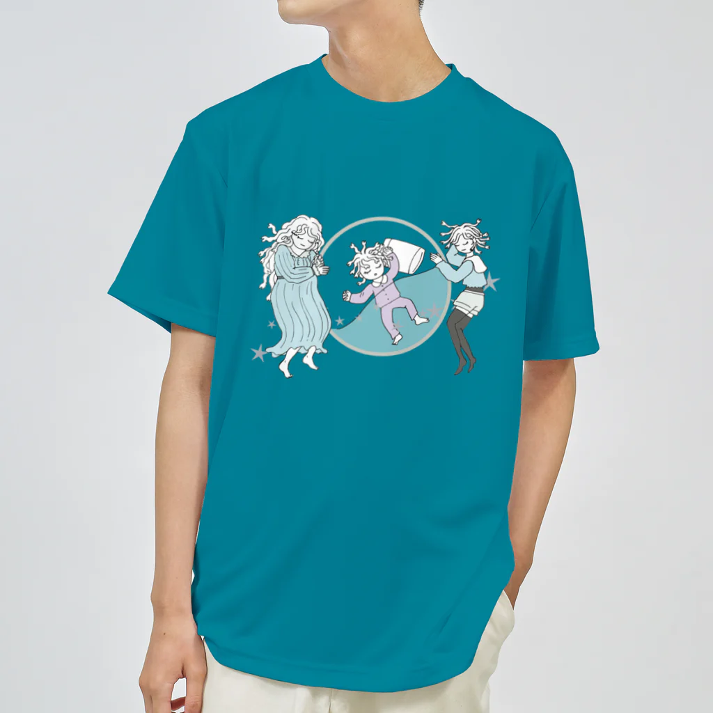 杜の魚のおやすみメデューサ（背景なし） ドライTシャツ