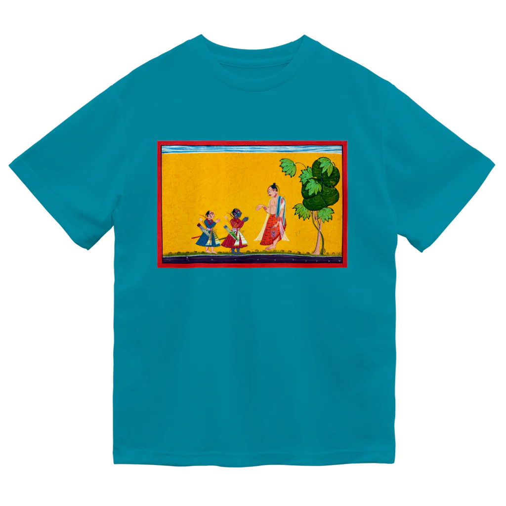 Nursery Rhymes  【アンティークデザインショップ】のラーマとラクシュマナと賢者ヴィシュヴァーミトラ ドライTシャツ