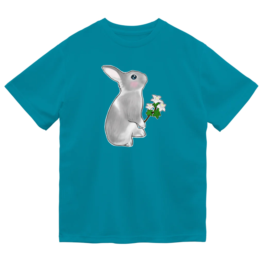 Mock’n Rollのうさぎのモックその3 純白の花を君に Dry T-Shirt