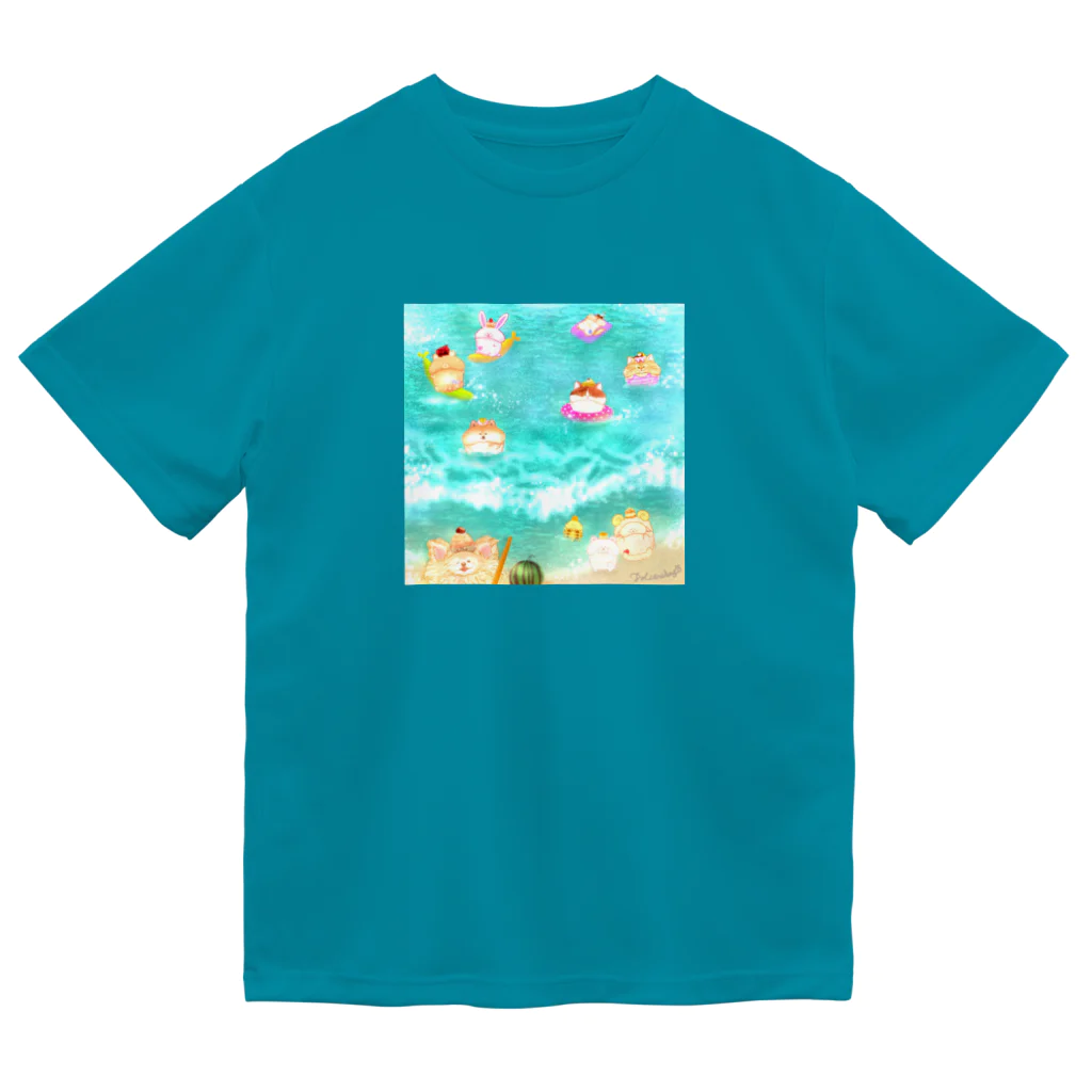 どるちぇ＊うさぎの《どるちぇ旅》＊透き通った海原＊ Dry T-Shirt