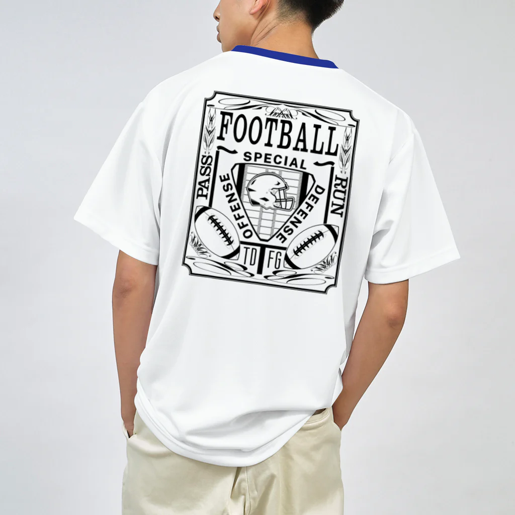 PB.DesignsのPB-FOOTBALL ブラック ドライTシャツ