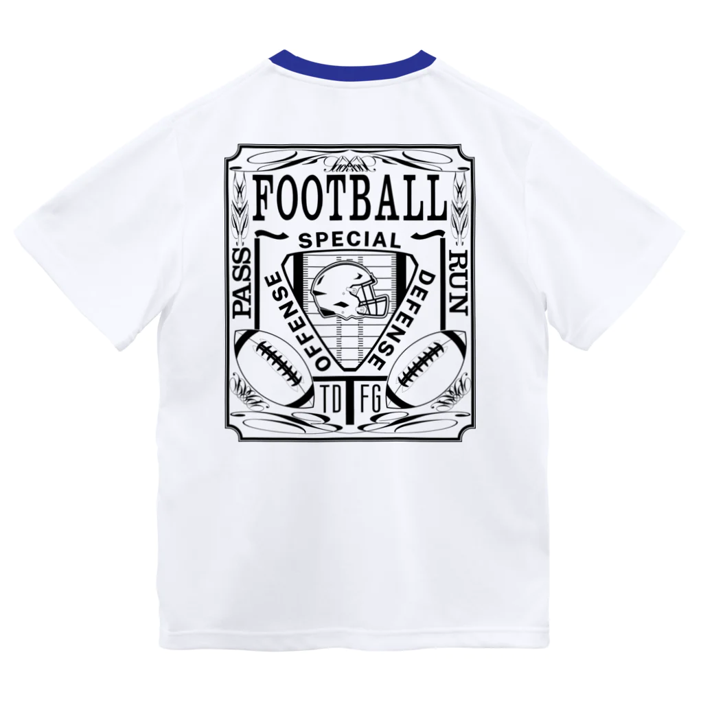 PB.DesignsのPB-FOOTBALL ブラック ドライTシャツ