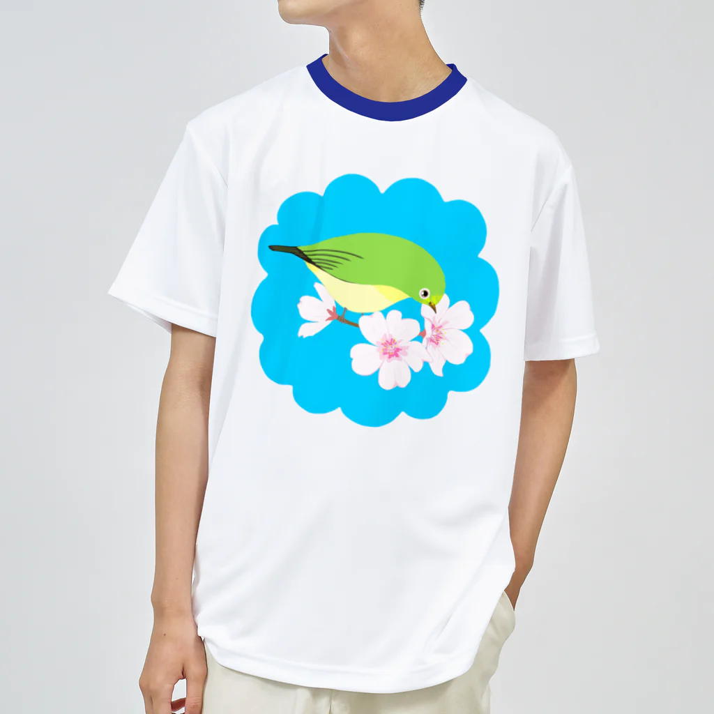 LalaHangeulの桜とメジロさん Dry T-Shirt