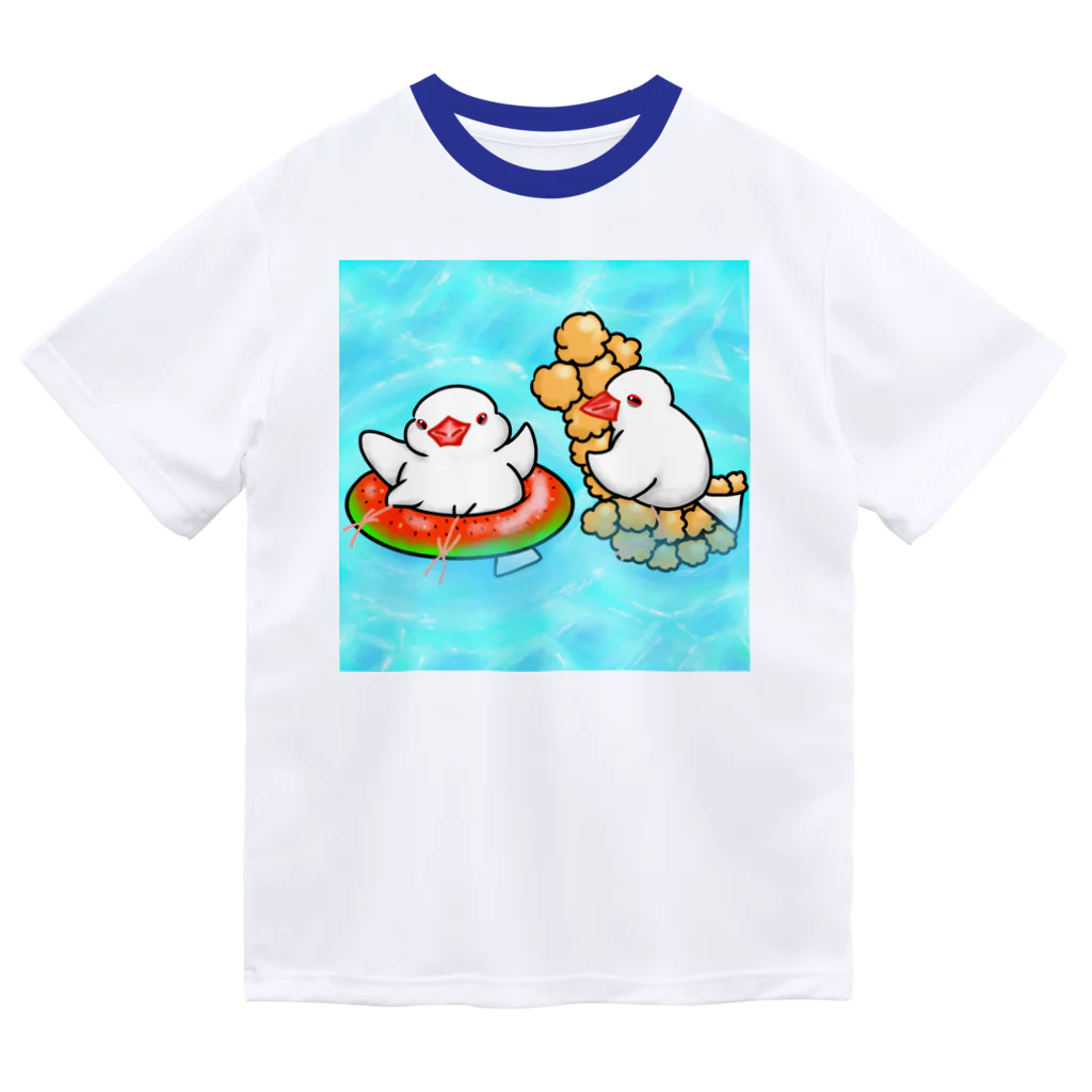 Lily bird（リリーバード）のぷかぷか水遊び文鳥ず ドライTシャツ