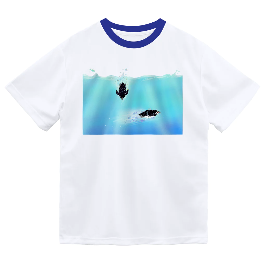 Lily bird（リリーバード）の海のペンギン ドライTシャツ