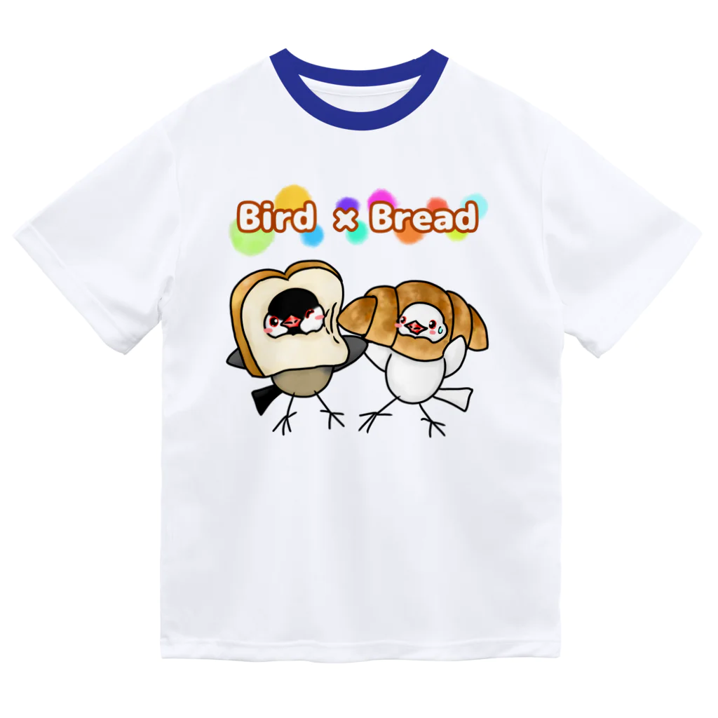 Lily bird（リリーバード）のパンの着ぐるみ文鳥ず ドライTシャツ