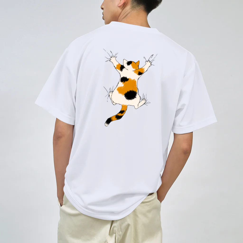 あふぐろ屋の気まま三毛猫（両面） ドライTシャツ