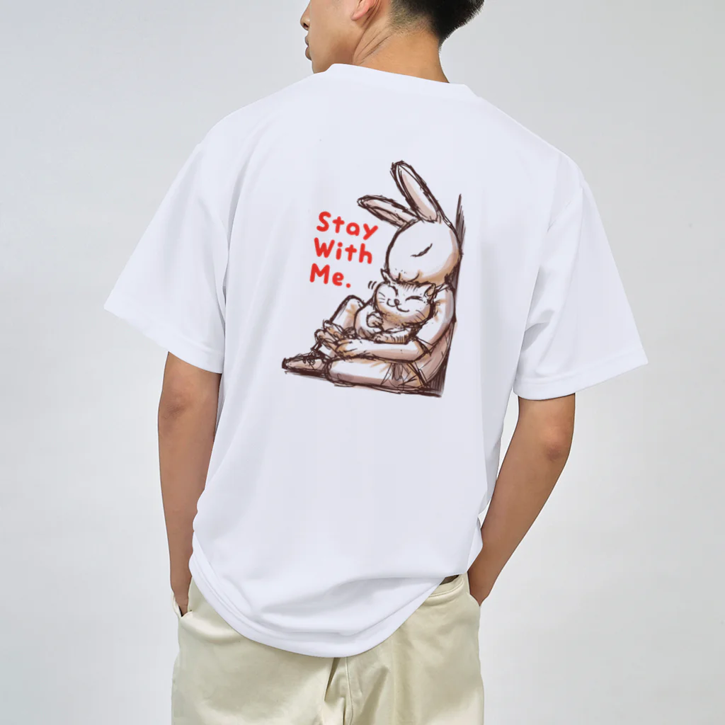 BeachBunnyのうさぎとねこ　Stay With Me ドライTシャツ