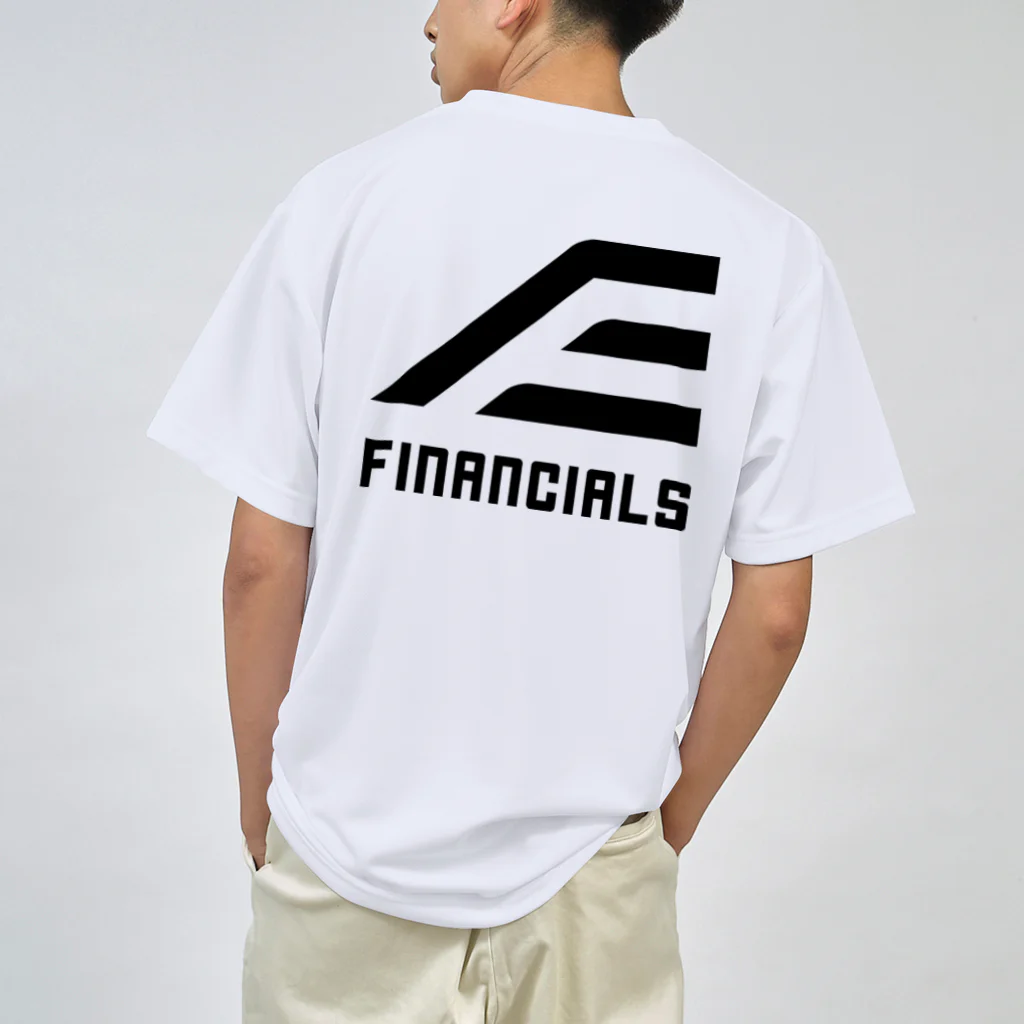 ファイナンシャルズのFINANCIALS黒ロゴスクエア ドライTシャツ