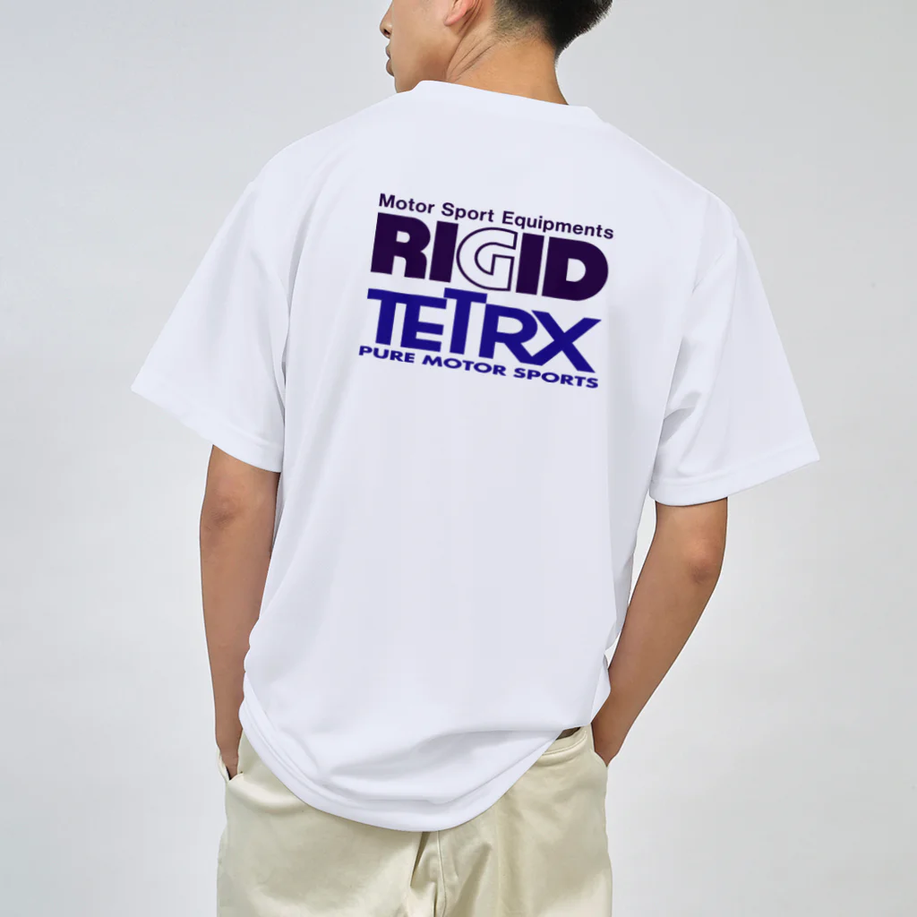 リジット・モータースポーツのRIGID-TETRX透過ロゴ紺 ドライTシャツ