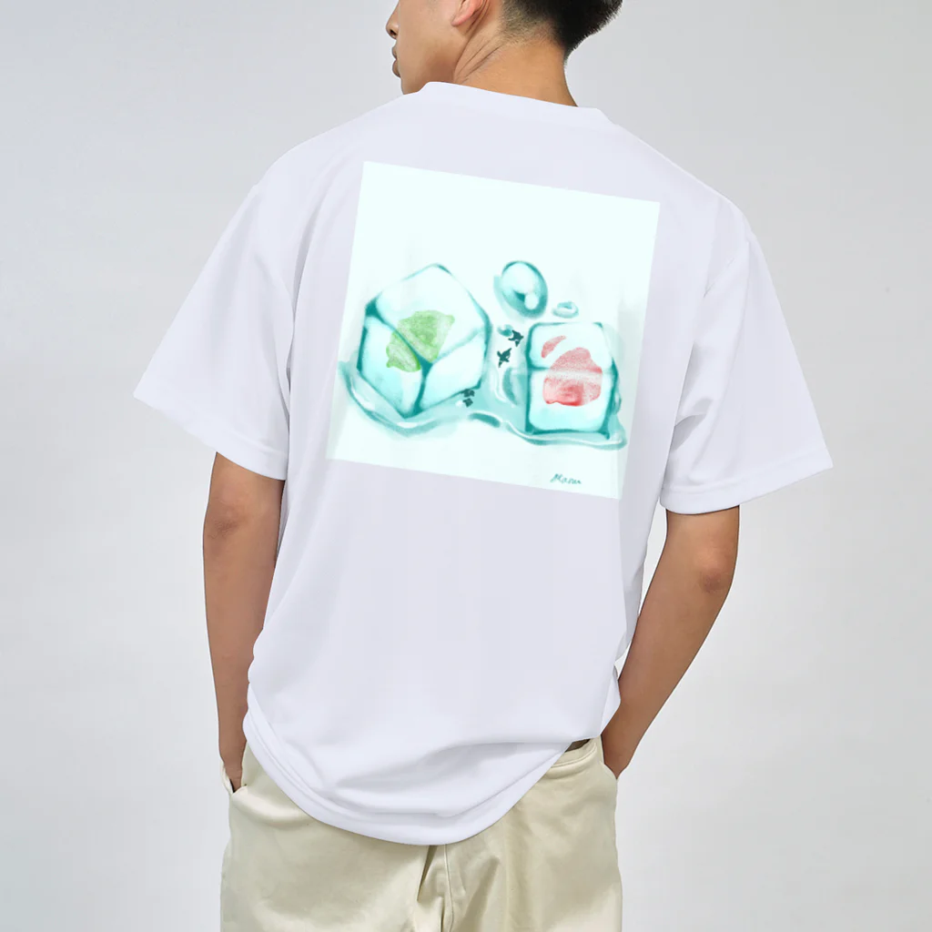 Manuとうみうしくんの【Manu】ハーブ氷とペンギンさん ドライTシャツ