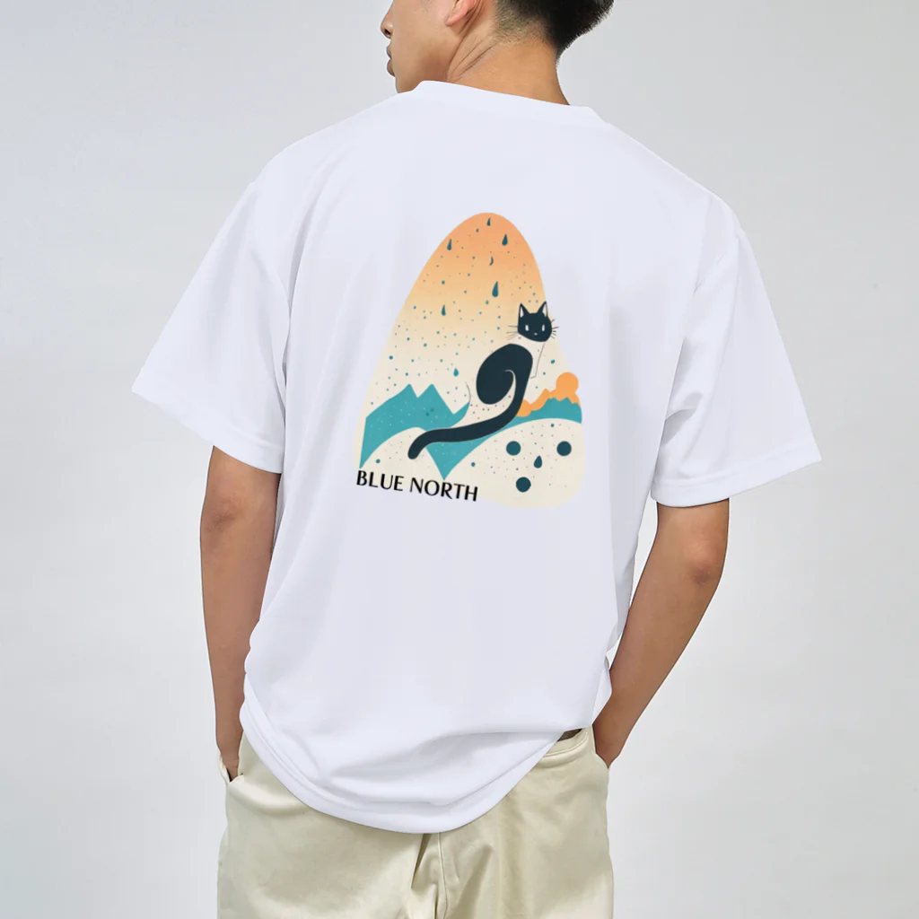 aokitaの【BLUE NORTH】キャットシルエットデザイン ドライTシャツ