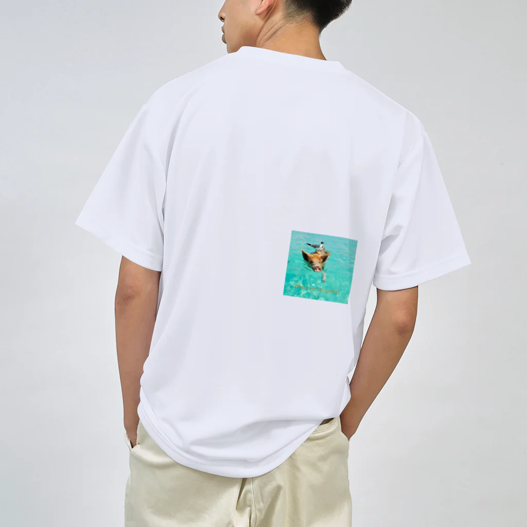 MOMOTAKAショップの海のかけら - ピグとバード Dry T-Shirt