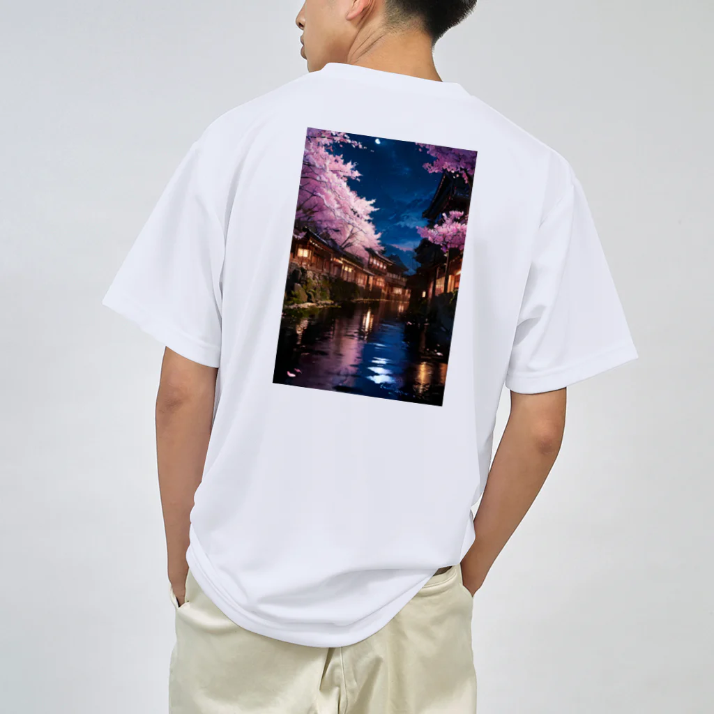 Inner Peace Channelの川と桜と明かり Dry T-Shirt