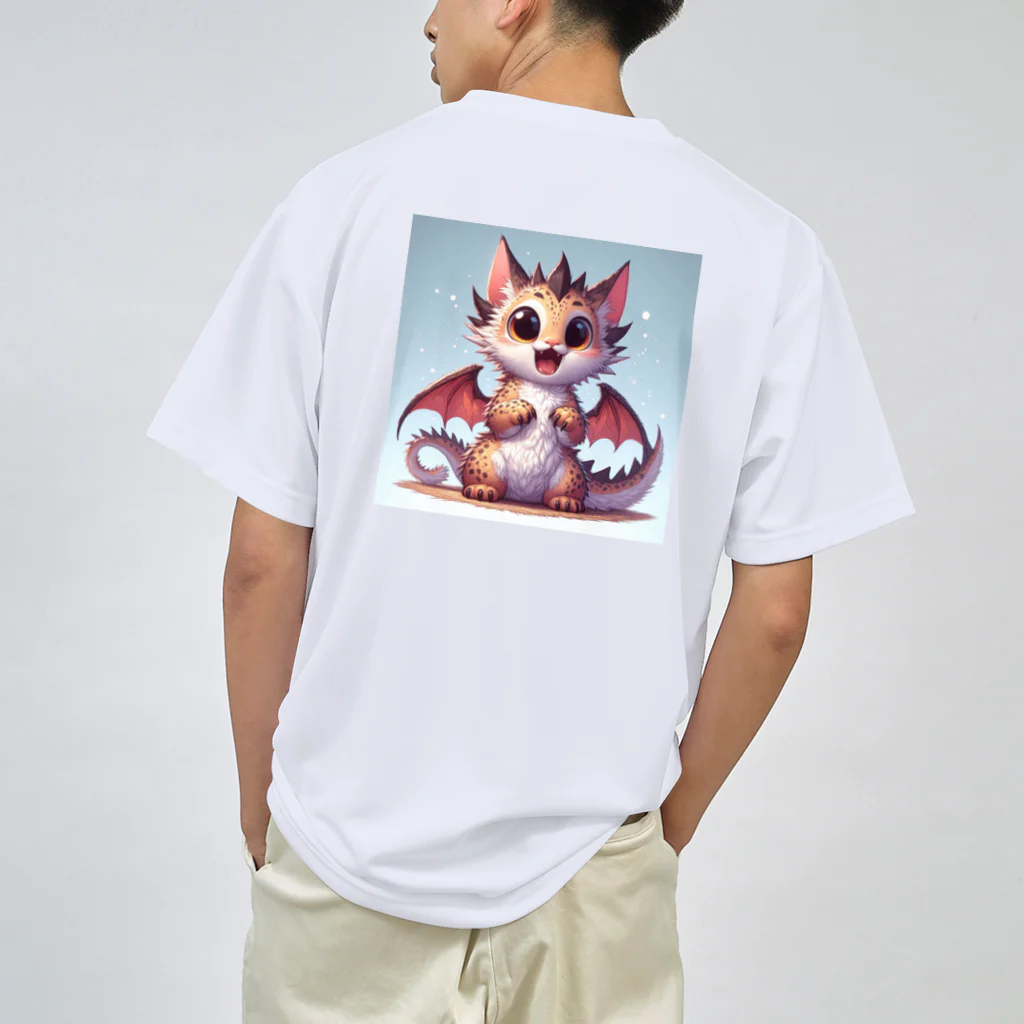 nekodoragonのびっくり！ 猫ドラゴン ドライTシャツ