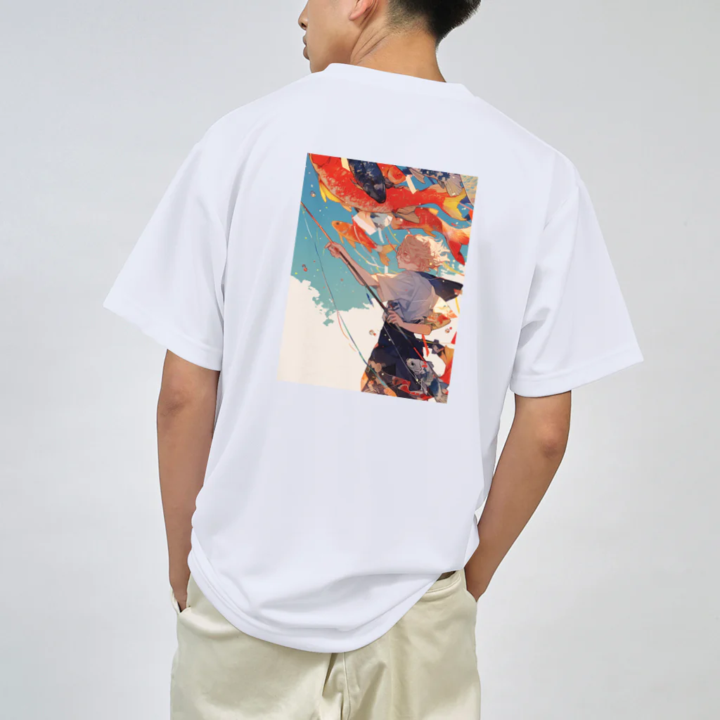 AQUAMETAVERSEの鯉のぼりを操る男の子　ラフルール　1859 Dry T-Shirt