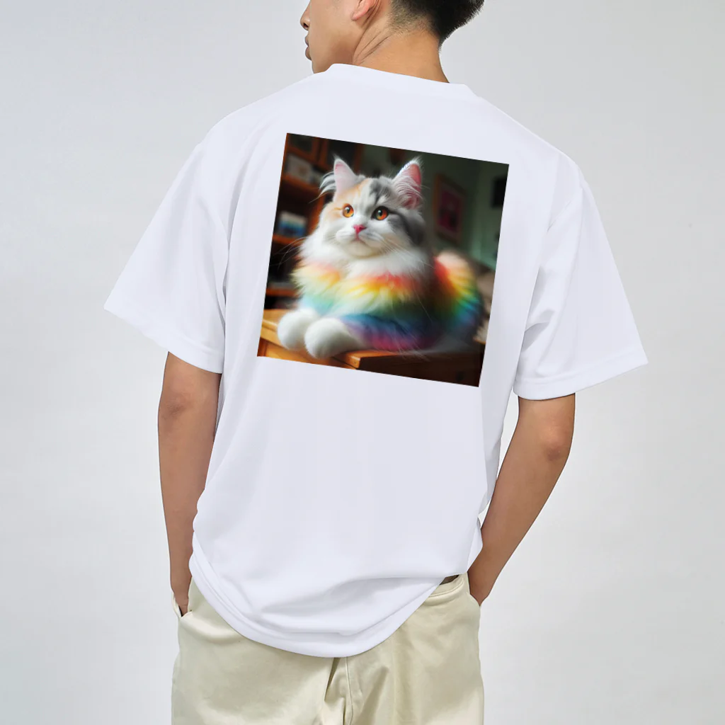 Creation CATの虹色CAT ドライTシャツ