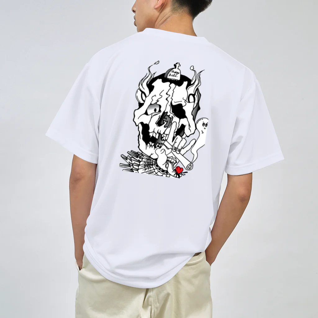 faradのsmoking skull ドライTシャツ