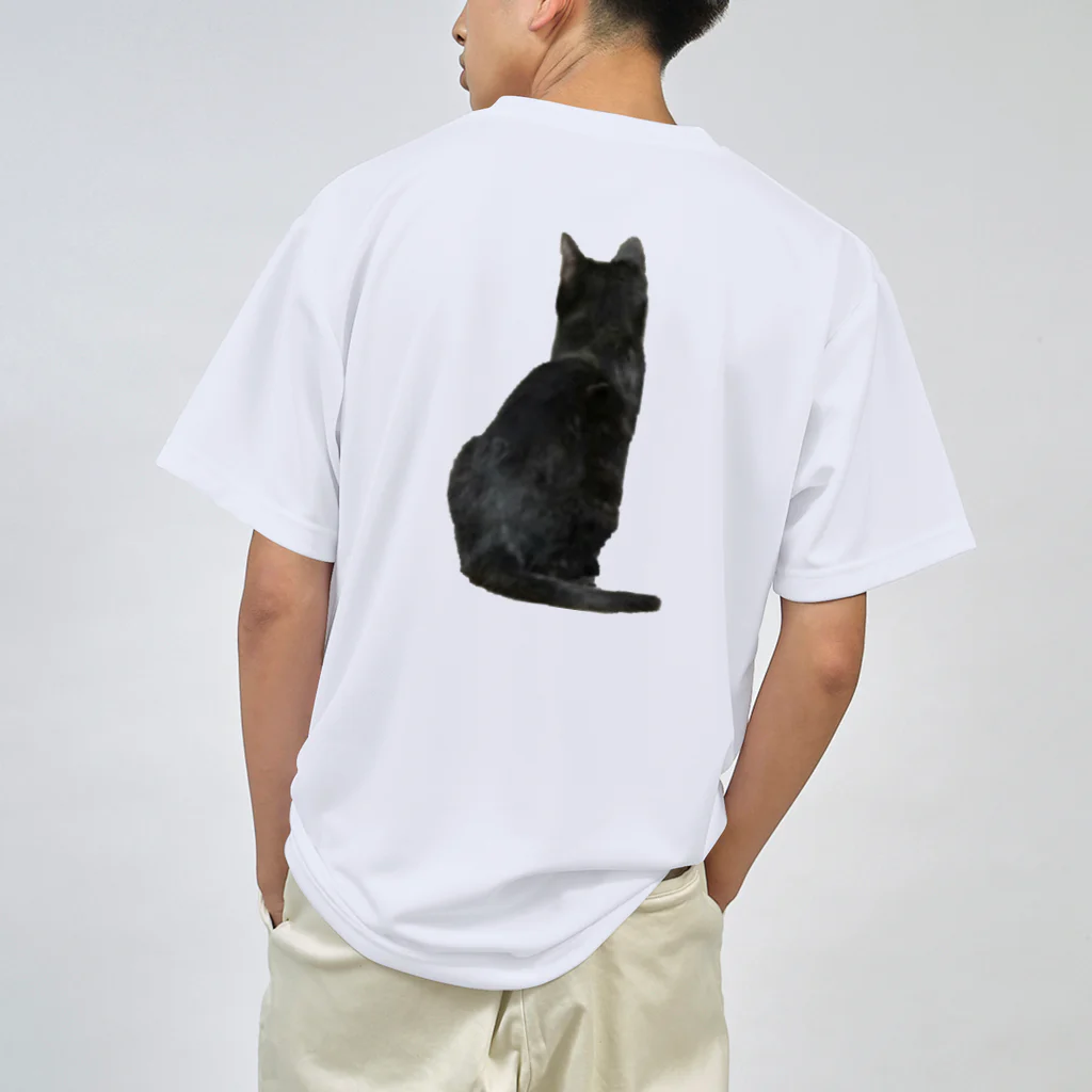サバミケ、茶トラ、鍵しっぽ。の黒猫大好き ドライTシャツ