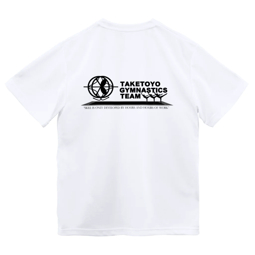 TAKETOYO新体操クラブのTAKETOYO新体操クラブブラックロゴ ドライTシャツ