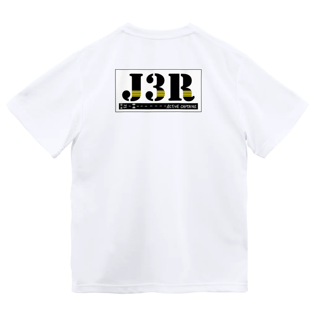 Threefall Japan Aviationの背面ロゴ！【J3Rロゴ（TFJAバージョン:３ｃｈ手書き滑走路） 】 Dry T-Shirt