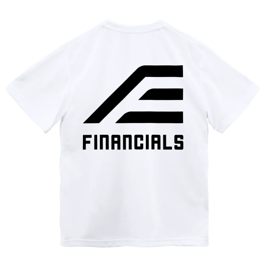 ファイナンシャルズのFINANCIALS黒ロゴスクエア Dry T-Shirt
