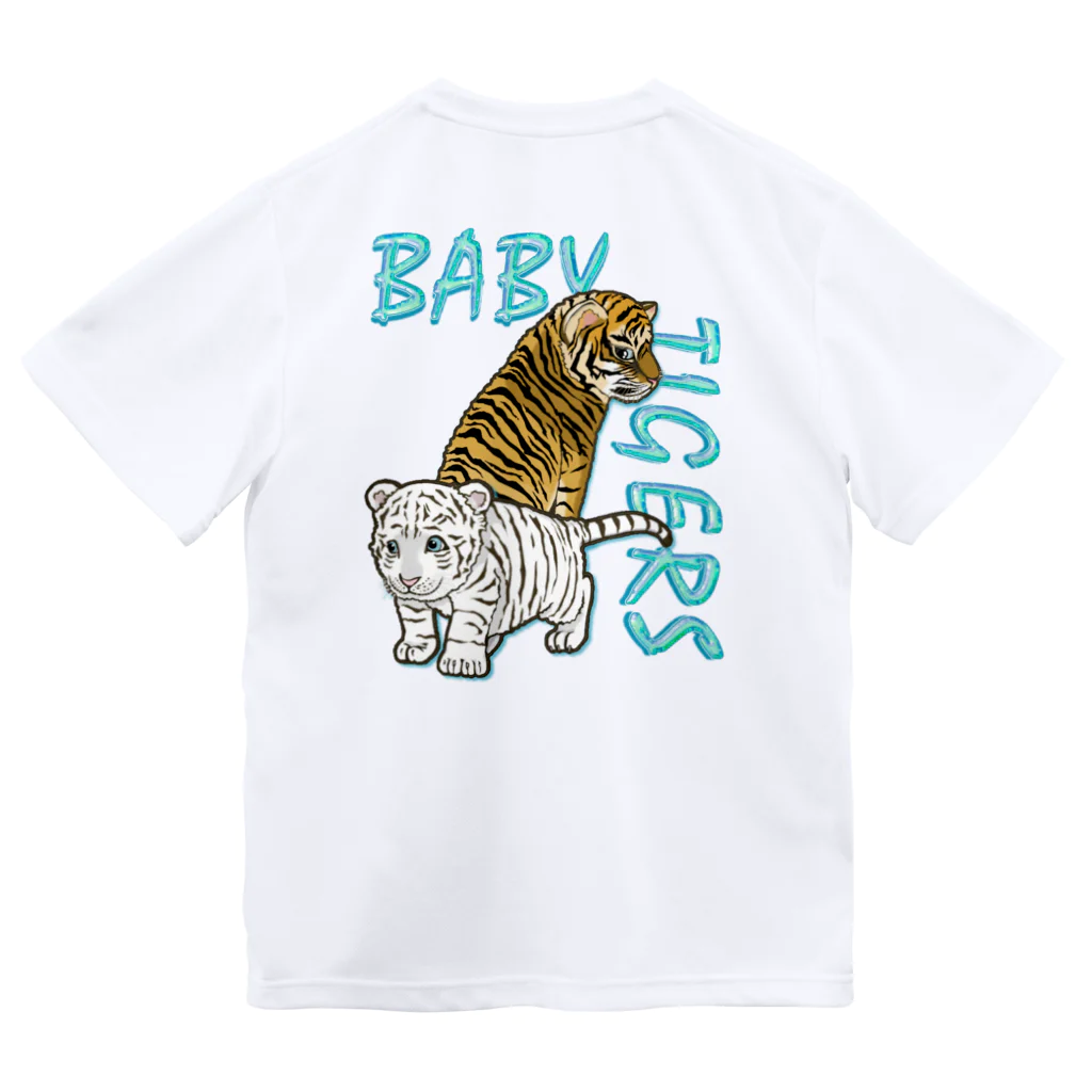 LalaHangeulのBABY TIGERS　バックプリント Dry T-Shirt
