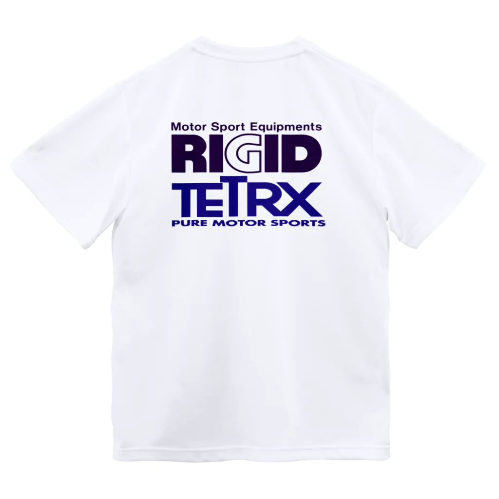 リジット・モータースポーツのRIGID-TETRX透過ロゴ紺 Dry T-Shirt