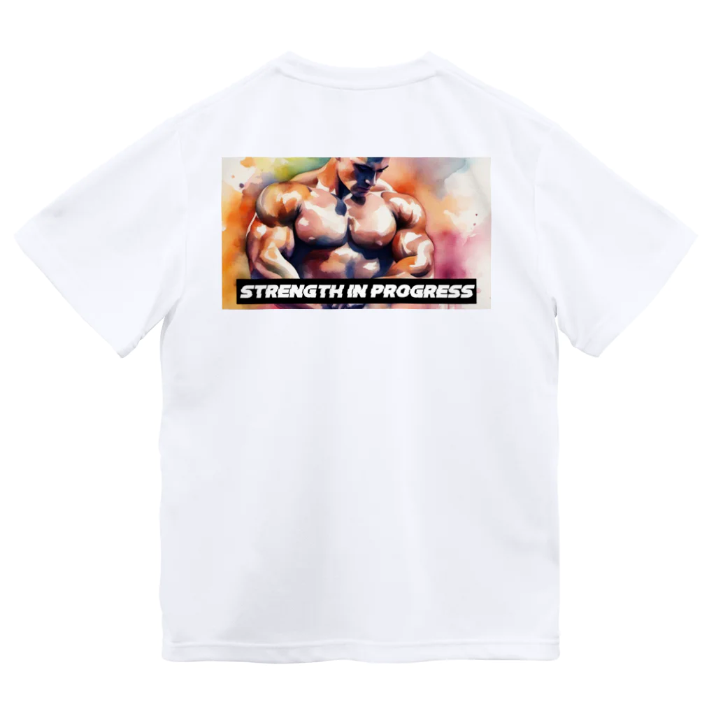 BULKUP MONSTERのマッチョ専用Tシャツ「Strength in Progress（進化する力）」 Dry T-Shirt