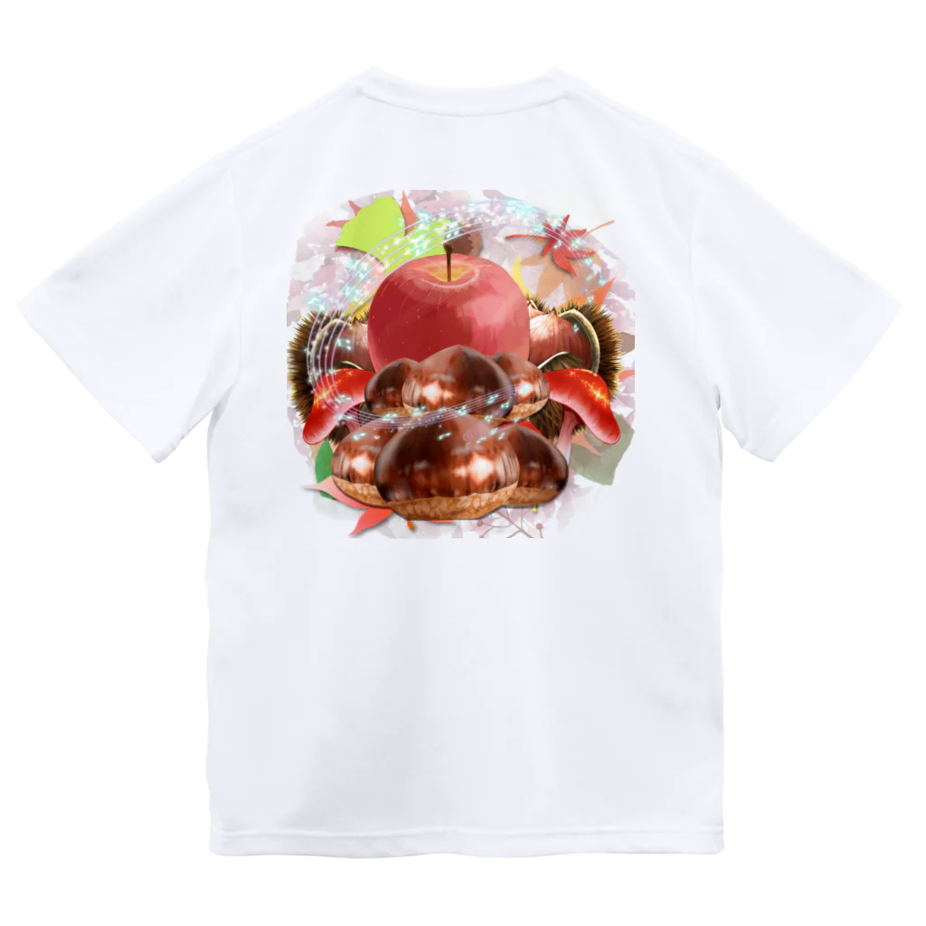 月夜のタツノオトシゴのautumn harvest ドライTシャツ