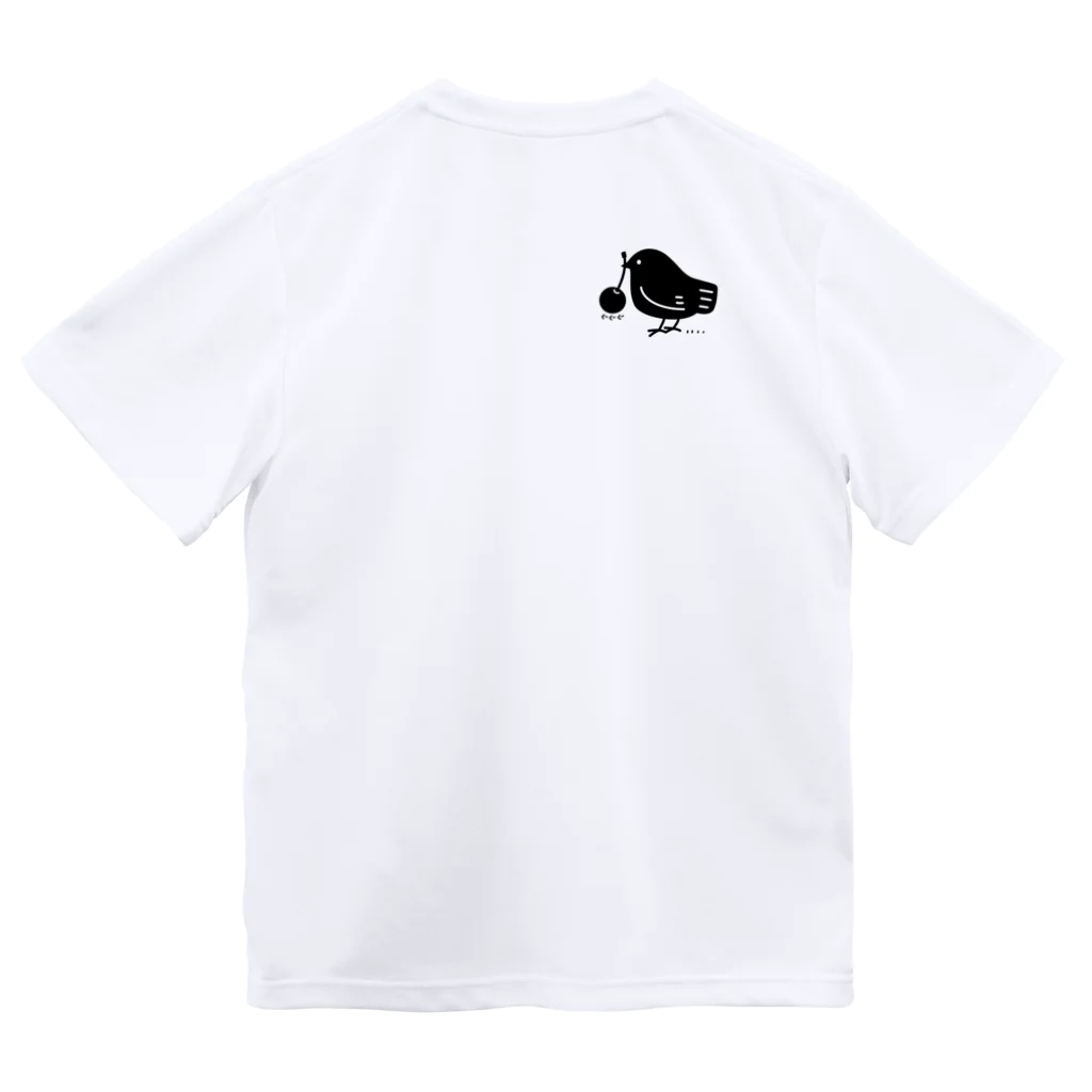 イラスト MONYAAT のワンポイント　みつぐとり ドライTシャツ