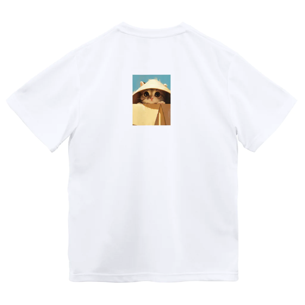 AQUAMETAVERSEの箱からのぞいている子猫　ラフルール　1859 Dry T-Shirt