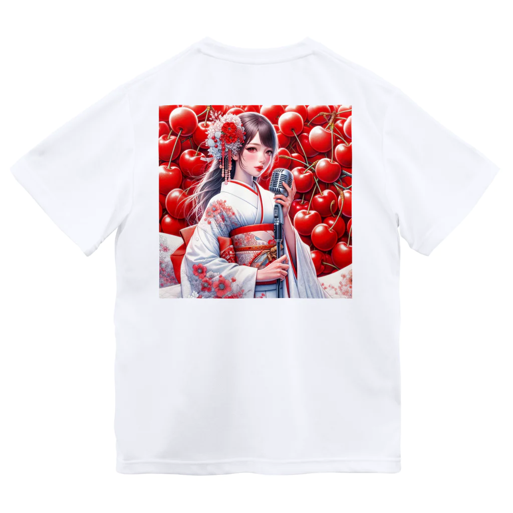 かるるんショップの桜と新人歌手と　 ドライTシャツ