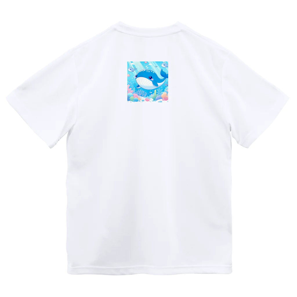 ハートフルの愛らしいクジラさん癒しグッズ ドライTシャツ