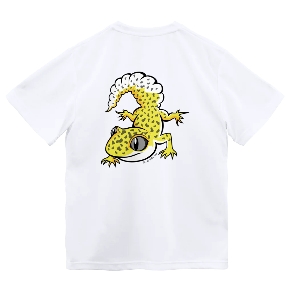 もむのふの爬虫類グッズやさんのレオパちゃんバックプリント Dry T-Shirt