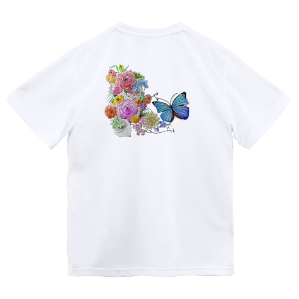 miritakaの時間の花と蝶 ドライTシャツ