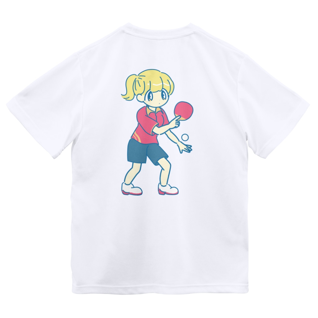 微々子(Viviko)の卓球ガール(前面卓球台ver.) Dry T-Shirt