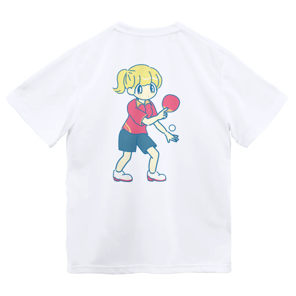 微々子(Viviko)の卓球ガール(前面卓球台ver.) ドライTシャツ