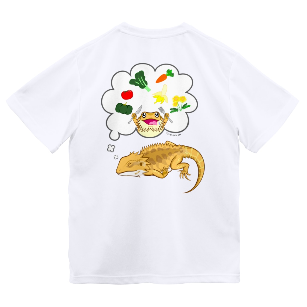 Dragon's Gateグッズの夢見るフトアゴちゃんバックプリント Dry T-Shirt