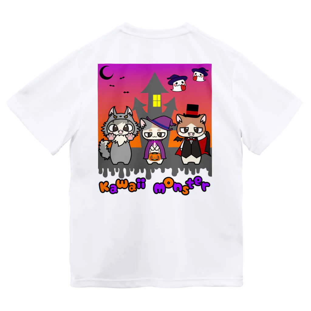 ねことおひるねの【カラー】はろうぃん ドライTシャツ