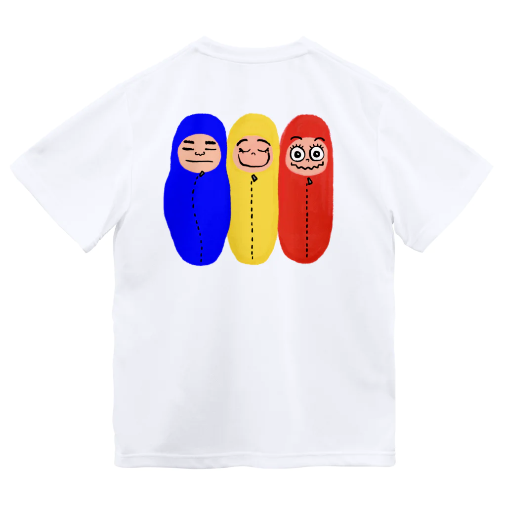 おそろのシュラフ　やばい寝れないよ💦 ドライTシャツ